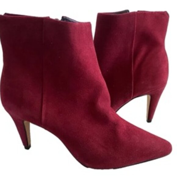 Botkier Shoes - Botkier Teagan Heeled Women's Boots Ankle Bootie Red Size 6.5